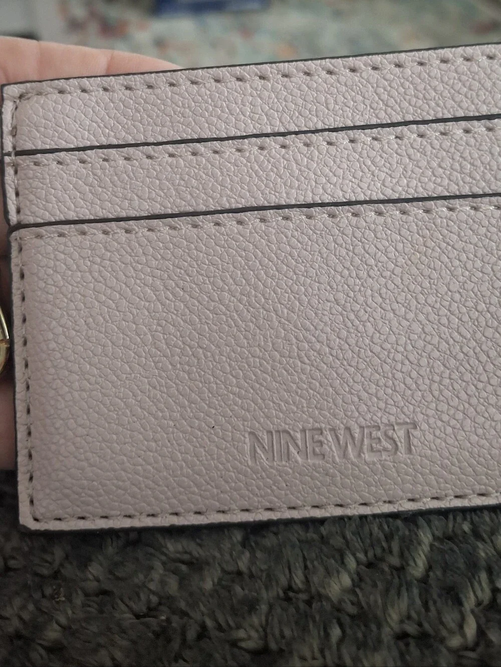 Nine West Blush Pink Leather Card Holder